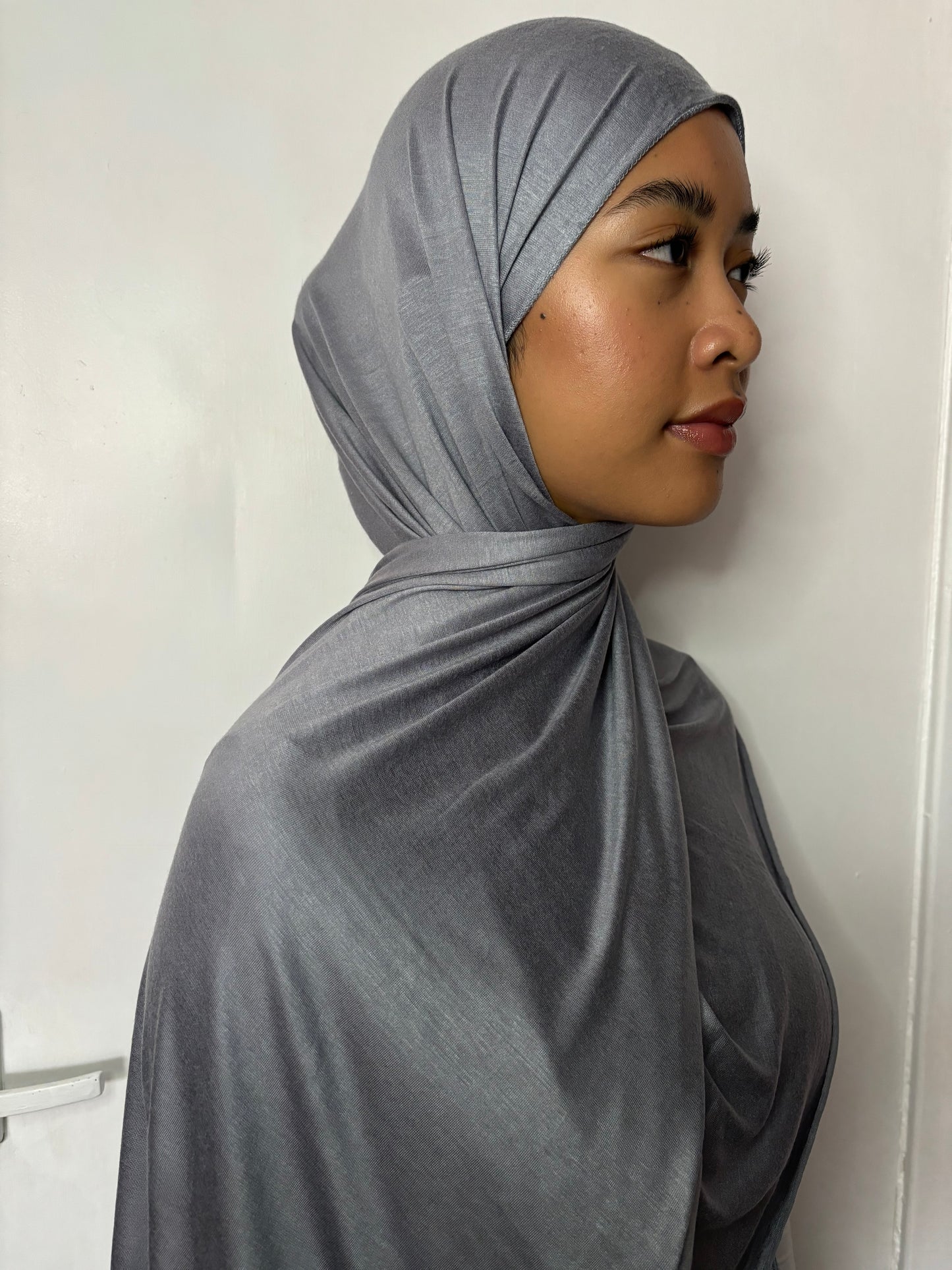 Jersey Hijab- Mid Grey