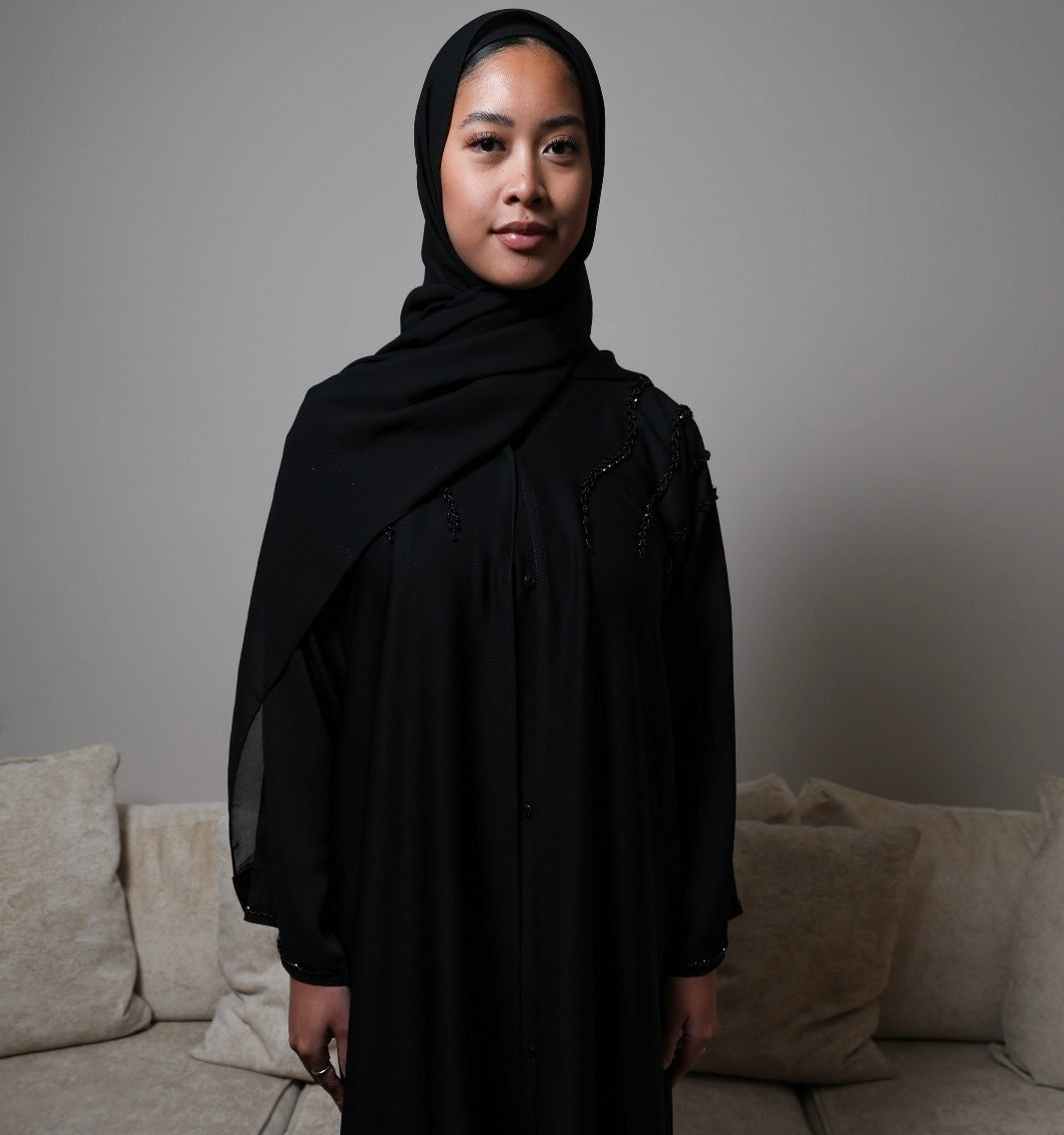 Amara two piece abaya- Black